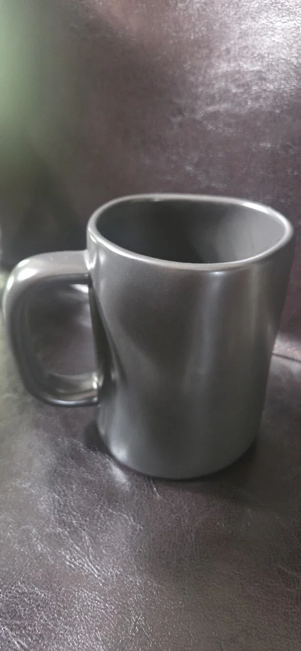 Rae Dunn Haunted Black Ceramic Coffee Mug Halloween - Used